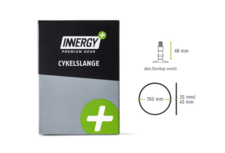 INNERGY+ Cykelslange - 700x35/43C - 48mm Dunlop ventil