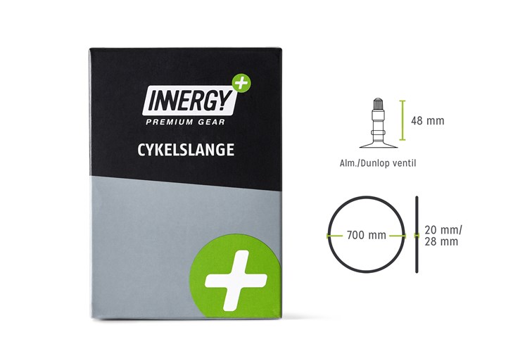 INNERGY+ Cykelslange - 700x20/28C - 48mm Dunlop ventil
